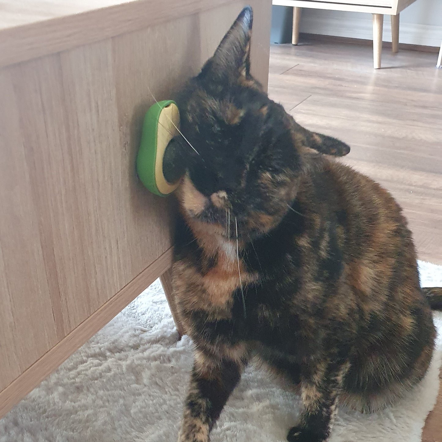 Avocado Cat Lick with Rotating Cat Mint Ball