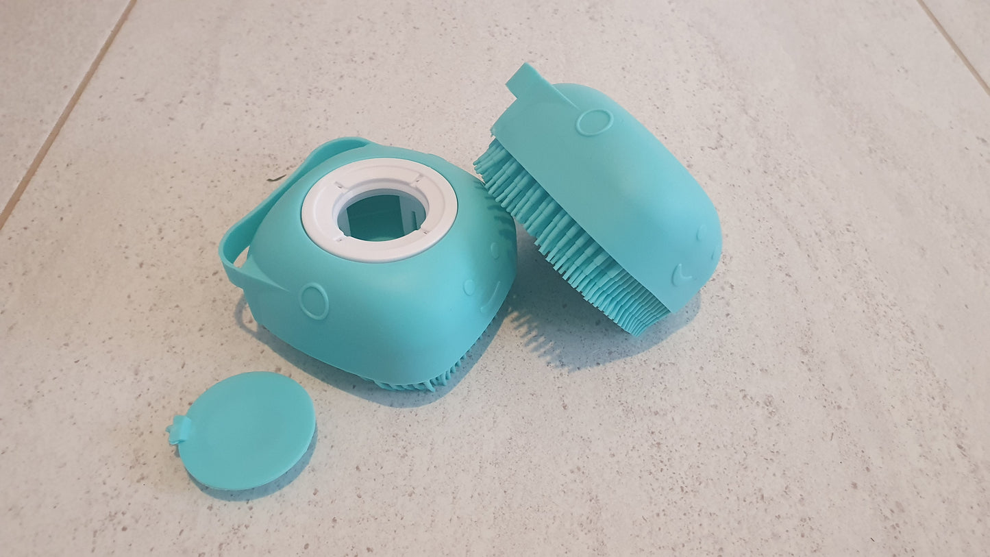 Silicone Bath Brush & Shampoo Dispenser